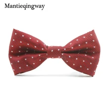 Детский Рождественский галстук-бабочка, галстук-бабочка из полиэстера с рисунком для маленьких мальчиков и девочек, детские галстуки-бабочки