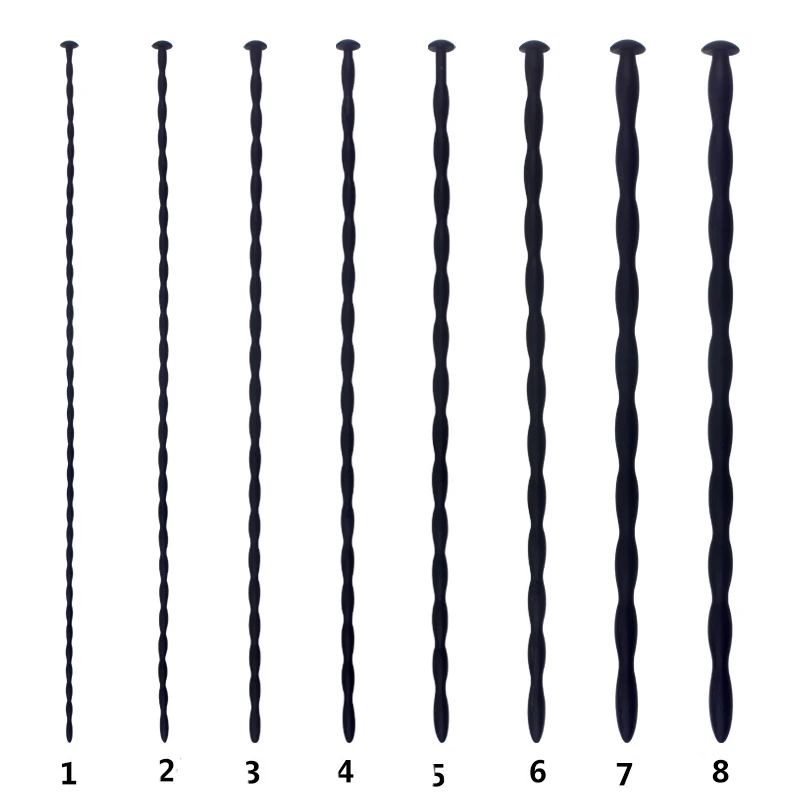 8pcs/Set Silicone Long Penis Plug Urethral Sound Stimulation Dilators Sounding Rod Adult Sex Toys For Men | Красота и здоровье