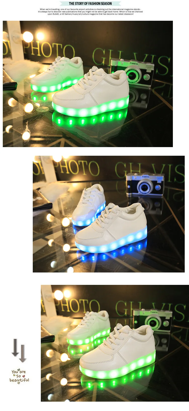 Размер 26-35/USB перезаряжаемая детская корзина светящаяся яркая детская обувь с светодиодный светильник Повседневная обувь для мальчиков и девочек