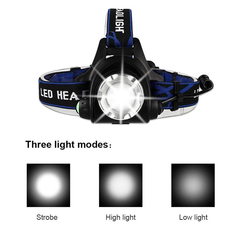 Светодиодный налобный фонарик 5000LM CREE XML-L2 xm-l T6 Светодиодный налобный фонарик 5000LM CREE XML-L2 xm-l T6