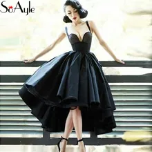 SoAyle Бальные платья для выпускного вечера Гала Jurken; Robe De Soiree плиссировка Милая High-Low Вечерние Платья Vestidos De Festa