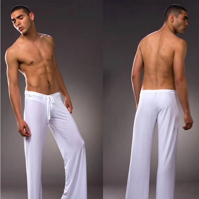 Mens White Coffee Gray Black Milk Silk Pajamas Pyjamas Pants Lounge Pants Sleep Bottoms Free S M L XL XXL XXXL Plus trousers Mens White Coffee Gray Black Milk Silk Pajamas Pyjamas Pants Lounge Pants Sleep Bottoms Free S M L XL XXL XXXL Plus trousers