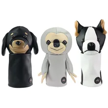 Craftsman Golf Driver Animal Headcover Dachshund/Bulldog/Sloth 460cc Driver Cover for Clubs Wood Cover PU Leather FREE SHIPPING