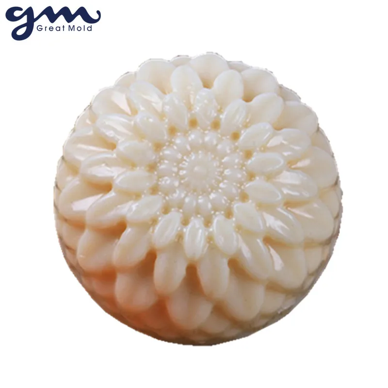 

New Round Flower Silicone Soap Molds Handmade Silicone Mold for Soap Making