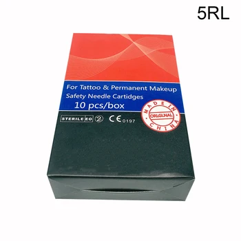 

5RL 10Pcs 0.35mm Disposable Tattoo Cartidges Needles Permanent Makeup for Makeup Tattoo Machine Eyebrow Needles agulha tatuagem