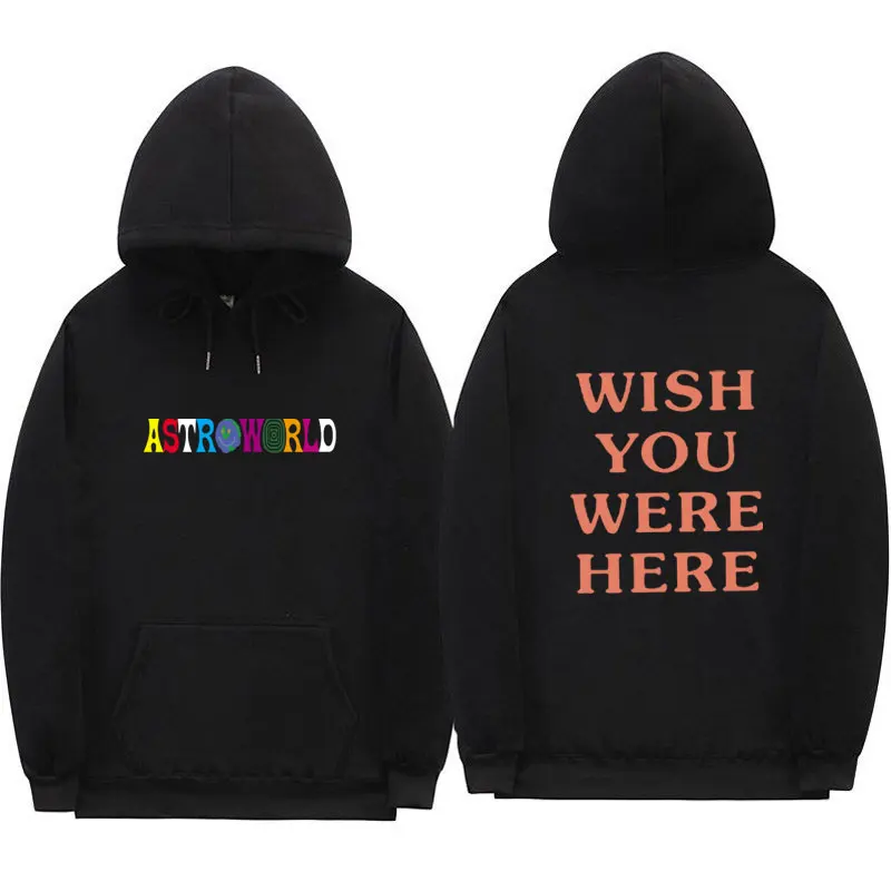 Модные толстовки для женщин Astroworld WISH YOU WERE HERE толстовка с капюшоном уличная