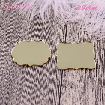 

(5pcs each) 45mm Mirror Gold Acrylic Wedding Place Setting Mirror Sticker, Baby Shower-AC1559