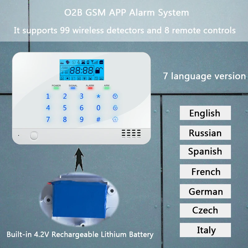 Беспроводная сенсорная клавиатура приложение GSM охранная сигнализация система
