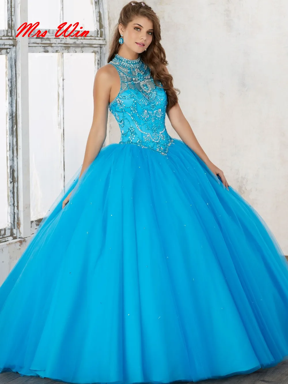 Best Price Vestidos de 15 anos Blue Pink Quinceanera Dresses 2017High Neck Cheap Quinceanera Gowns Jewelry Ball Gown Tulle Sweet 16 Dresses Best Price Vestidos de 15 anos Blue Pink Quinceanera Dresses 2017High Neck Cheap Quinceanera Gowns Jewelry Ball Gown Tulle Sweet 16 Dresses