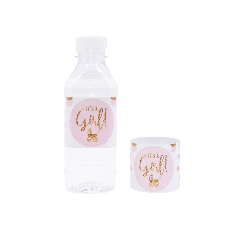12pcs Baby Shower Decoration It' a Girl/Boy Water Bottle Gift Stickers Label Baby Shower Birthday Party Bottle Label Stickers