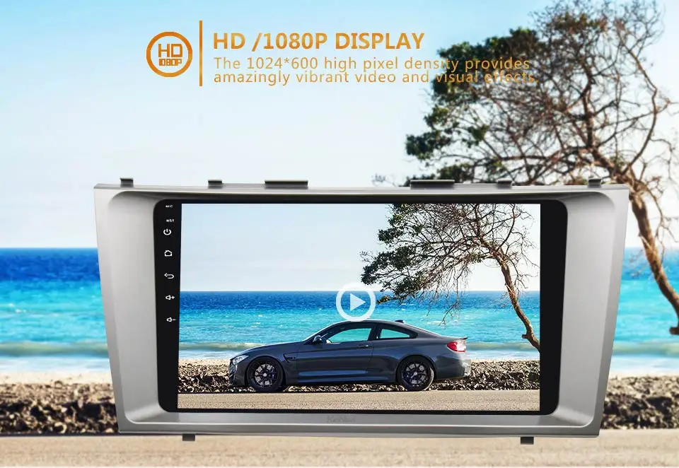Clearance KiriNavi 2 din 9" Touch Screen Android Car Radio For Toyota Camry 2006-2011 Multimedia GPS Navigation Player audio 6