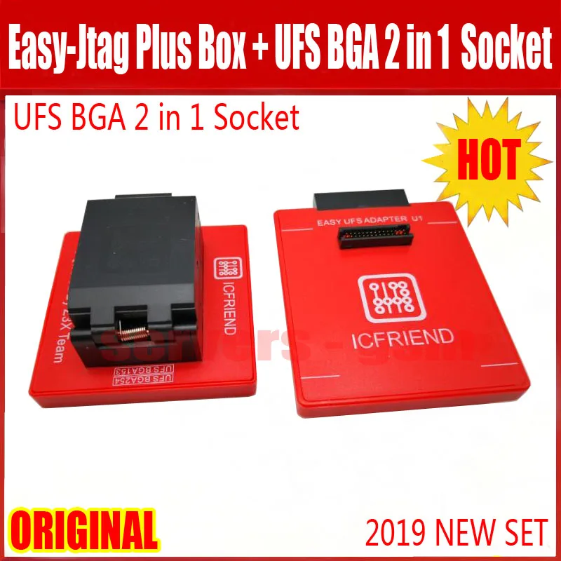 2019 новый оригинальный легкий j-tag plus box + UFS разъем адаптера ICFriend ICs-UFS 2в1 поддержка UFS BGA254 BGA153 с легкий JTAG PLUS Bo