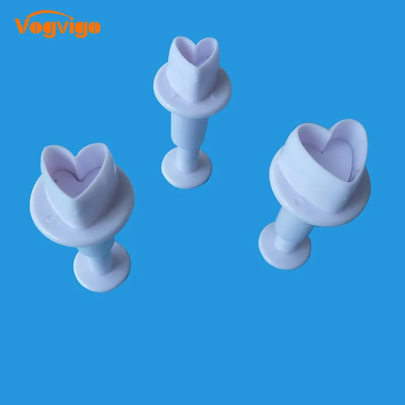 

VOGVIGO 3Pcs/Set Fondant Cookie Cake Cutter Ejector Plunger Cutters Mold Embossed Star DIY Kitchen Baking Cake Decorating Tools