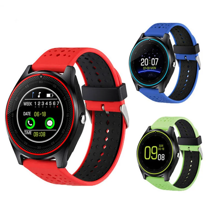 

V9 Smart Watch Support SIM TF Card Smart Watches Men Women with Camera Sport Pedometer Bluetooth Smartwatch for Android Phones