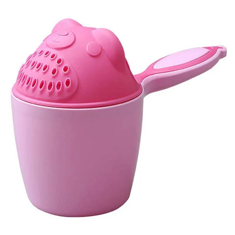 

Best Cartoon Bear Bathing Cup Shower Shampoo Cup Bailer Shower Water Spoon Bath Wash Cup-Pink