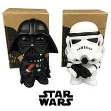 2pcs Star Wars Darth Vader Stormtrooper PVC Model Action Figure Black Worrior Clone Trooper MInifigures Doll Funko Pop Baby Toys