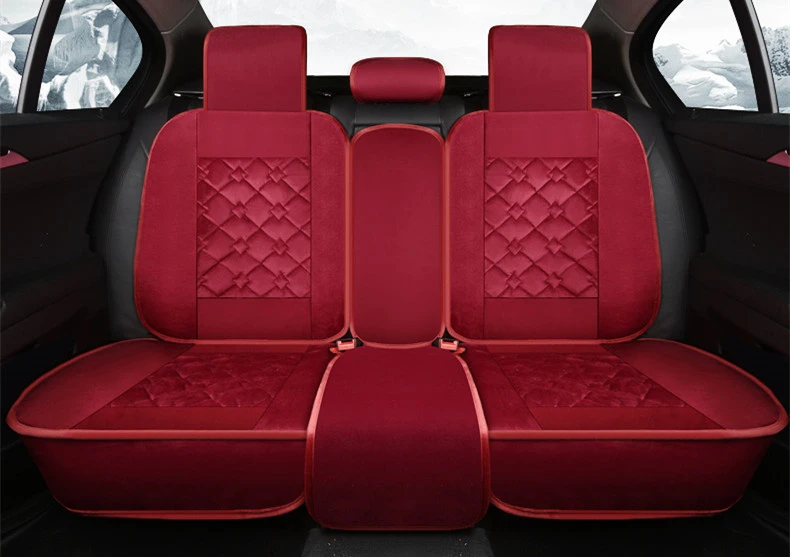 winter warm plush flocking seat cover 37