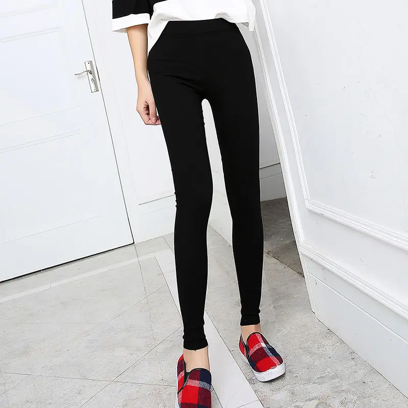 Хлопок, высокая эластичность, имитирующие джинсы, женские облегающие брюки-карандаш до колена, Узкие рваные джинсы для женщин, черные рваные джинсы, XXXL - Цвет: Black 3