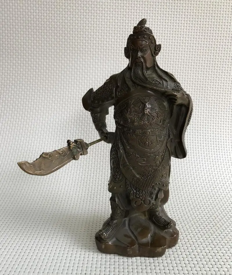 

Guan Gong bronze statues pure copper Wu Cai Shen Guan Yu town house lucky home Feng Shui furnishings/002