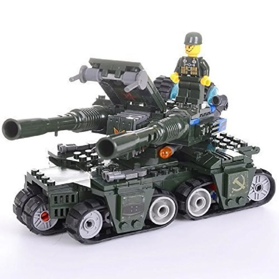 ABS строительные блоки Red Alert 3 Apocalypse Tank 380 шт совместимые ведущие Кирпичи игрушки