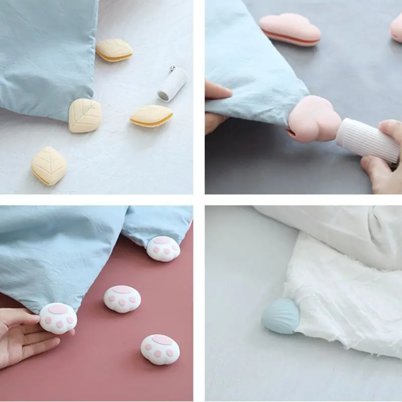 4pcs Set Magnetic Duvet Clips Non Slip Buckle Blankets Cover Sheet