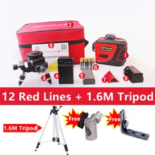 Fukuda Brand 12Lines 3D MW-93T-3R Laser Level Self-Leveling 360 Horizontal And Vertical Cross Super Powerful red Laser Beam цена Fukuda Brand 12Lines 3D MW-93T-3R Laser Level Self-Leveling 360 Horizontal And Vertical Cross Super Powerful red Laser Beam цены онлайн