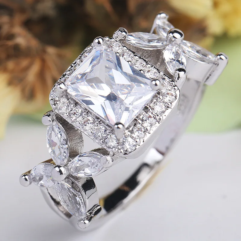 cubic zirconia rings silver 925 jewelry (2)