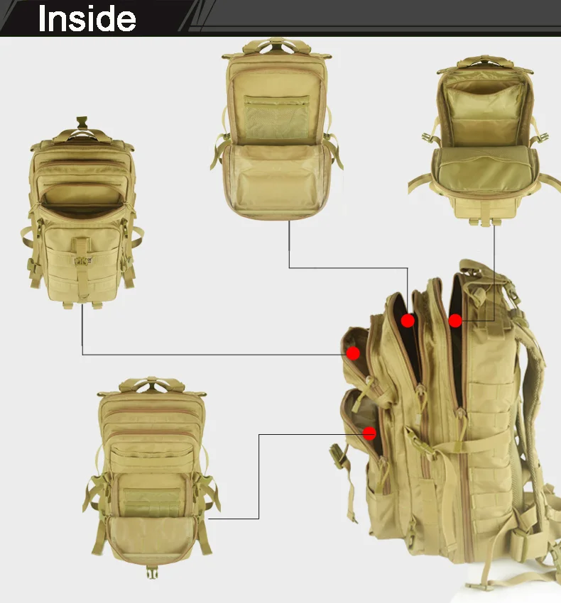 Seibertron Открытый тактический рюкзак 3P MOLLE сумка для пешего туризма кемпинга EDC рюкзак компактный пакет сумка для вершины 30л/45л Водонепроницаемый