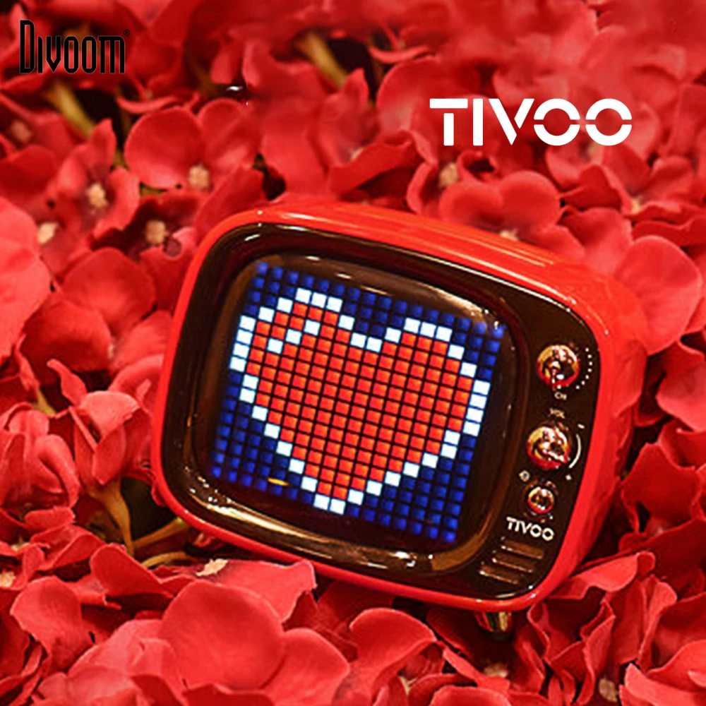 Divoom Tivoo Портативный беспроводной Bluetooth 5 0 динамик Pixel Art LED часы Смарт будильник с