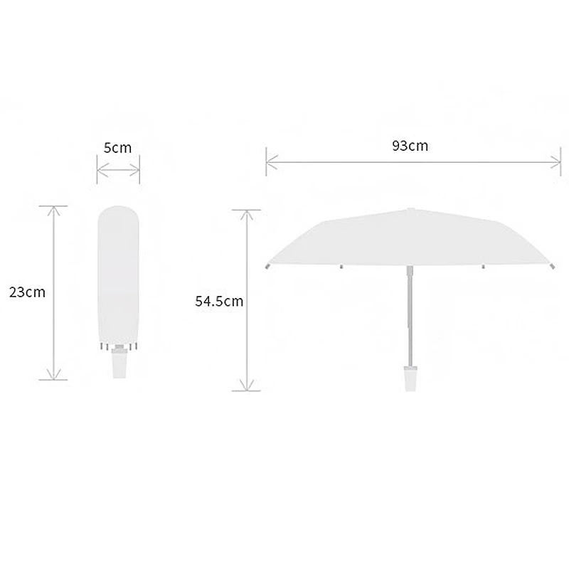 Прозрачный автоматический зонтик для женщин и детей диаметр 93 см Три Складной Ветрозащитный солнечный и дождливый Зонты