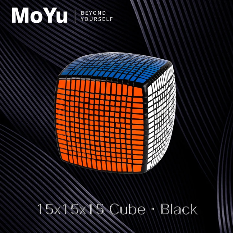 Промо MOYU 15 слоев 15x15x15 с подарочной коробкой Черный Stickerless Cube Скорость Магическая головоломка 15x15 Развивающие игрушки для детей