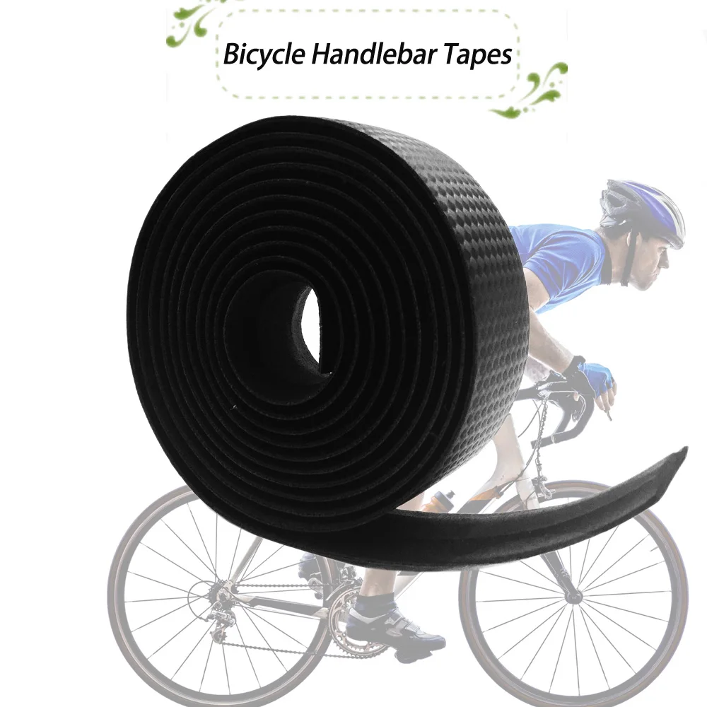 Рулетная лента для велосипеда, Высококачественная велосипедная Спортивная велосипедная пробковая рукоятка, черная+ 2Bar вилка, углеродный ремень из волокна