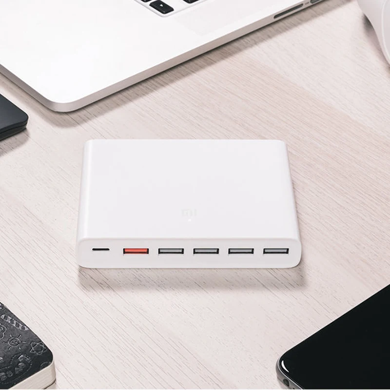 Оригинальное зарядное устройство Xiaomi USB C 60 Вт выходное type 6 usb портов QC 3 0 быстрая