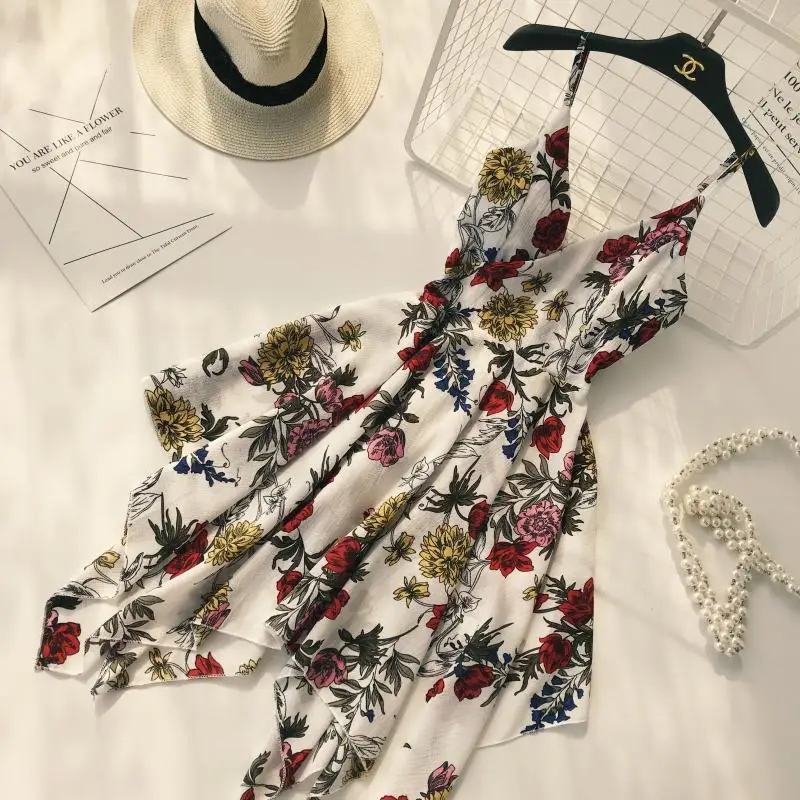 vestido de verão feminino cinta chiffon praia