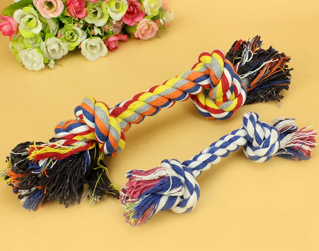 Buy Pet Dog Toys Colorful Double Knot Toy For Small Large Dogs Dog Trainging