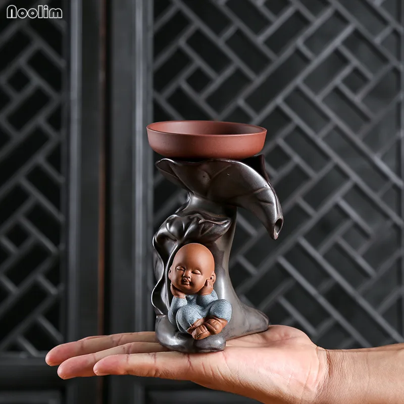 Фильтр для утечки чая из фиолетовой глины NOOLIM Zen Little Monk|Чайные ситечки| |