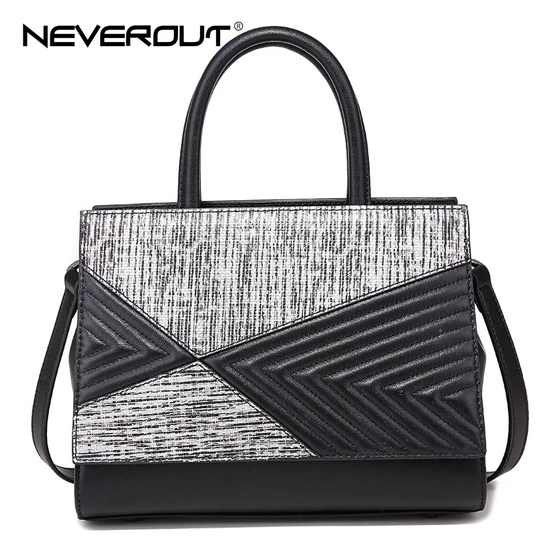 

NEVEROUT High Quality Bags Brand Name Handbag Women Split Leather Casual Tote Lady Handbags Zipper Travel Shoulder Sac Designer