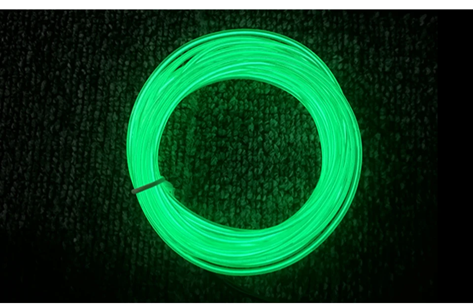 LED Car Styling Green color 1M 2M 3M 4M 5M Ambient Light Flexible Neon Strip led Car Interior Lights Trim El Cold Light 5V (6)