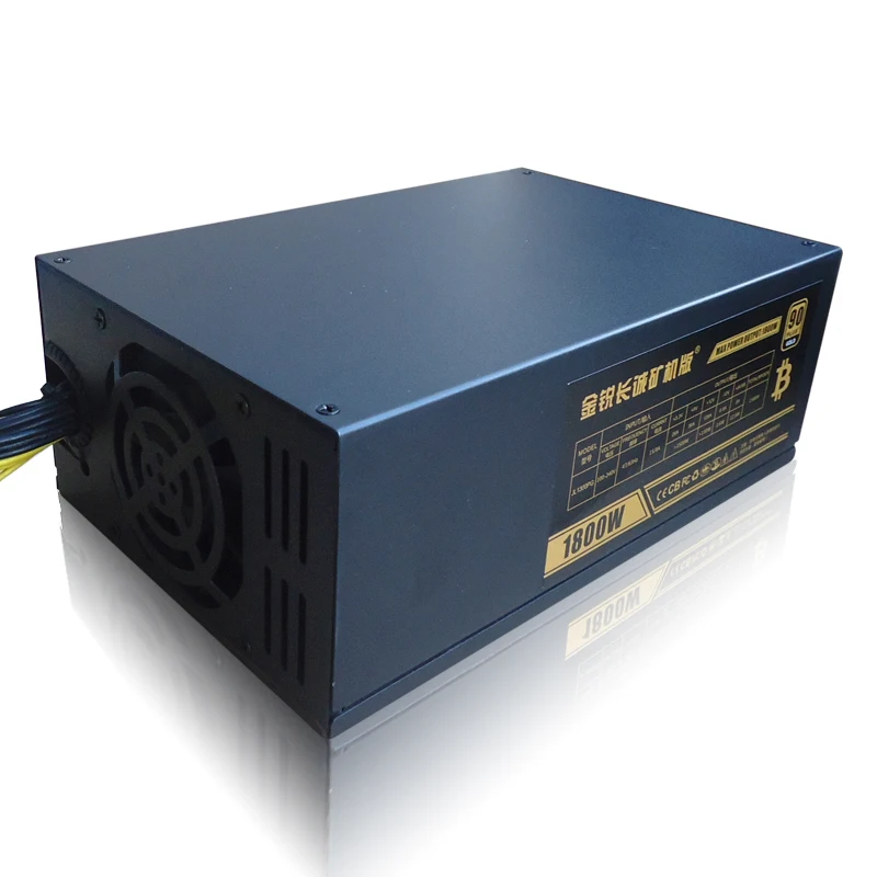 أسيك التعدين إمدادات بطاقة الآلة 1800 W جهاز تعدين بيتكوين PC مصدر الكمبيوتر ATX الخادم PSU ل Antminer S7 S9 A6 A7 T9 E9 d3 X3