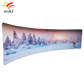 

20ft*7.5ft C Shape CustomTrade Show Fabric Display Exhibition Booth System Design Pop up Backdrop Wall With Single Printing