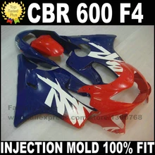 Литья под давлением комплекты для HONDA CBR 600 F4 зализах 1999 2000 CBR600 99 00 красный синий набор зализа пластиковые детали P2