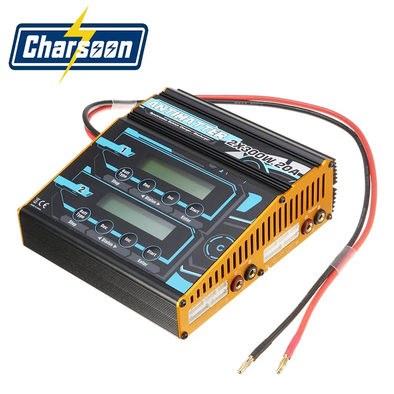 

Charsoon Antimatter 2x300W 20A Lipo Battery Balance Charger Discharger for RC Models Toy Rechargeable Power Charging