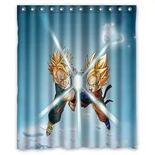 Ванная комната Душ Шторы s Dragon Ball Мужские Шорты для купания сын Готен 180x180 см Экологичные Водонепроницаемый ткань душ Шторы