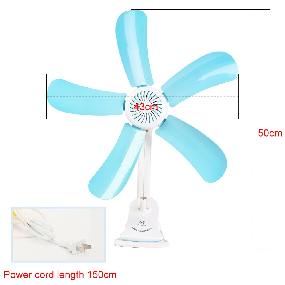 EU/US/AU Plug Multifunction Wall Hanging Table Holder Fan Household Hot Quiet 5 Leaves Electric Clip Fan Summer Cooler Clip Fans