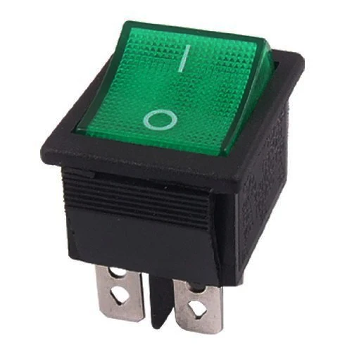 

High Quality 2 x Green Light 4Pin DPST On-Off Snap in Boat Rocker Switch 16A/250V 20A/125V AC