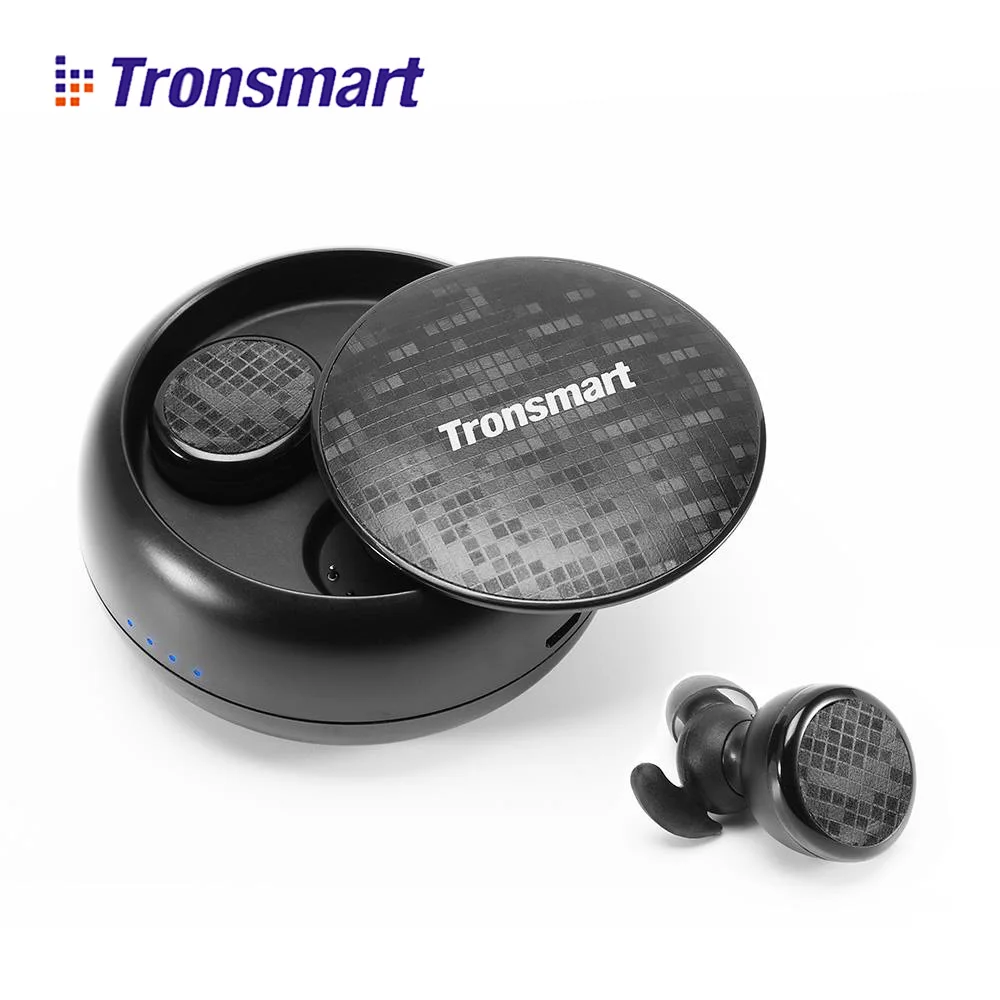 Goedkoop Tronsmart Spunky Knoppen Bluetooth Oortelefoon Echte Draadloze Oortelefoon Stereo Eurbuds IPX5 Waterbestendig met Mic voor Telefoon vsxiaomi