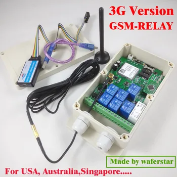

Free shipping 1pcs 3G Version GSM-RELAY Seven Relay output GSM Remote Control Wireless control Switch Box with power off alarm