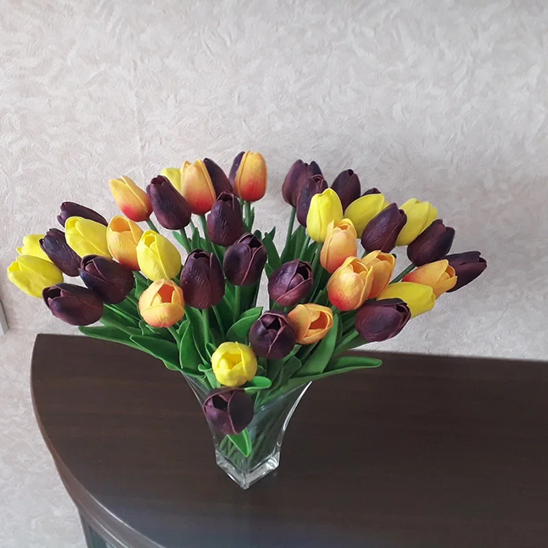 Xuanxixiaotong 5 шт./лот Искусственные цветы тюльпаны букет невесты PU Calla para decora букет цветы для дома Свадебные Декоративные