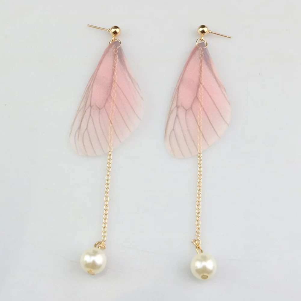 

Personality Two styles Beautiful Fairy Tale Butterfly Wing Earrings For Women Bijoux Party Wedding Bridal Jewelry 2017 Dropship