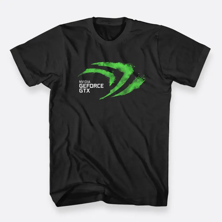 NVIDIA GeForce GTX игровой Графика карты черный тройник S-3XL Для мужчин хлопковая футболка